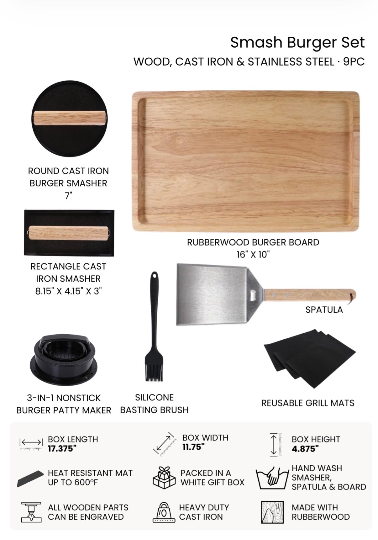 Smash Burger Set - Not Just a Grill Kit — A Better Burger Experience!